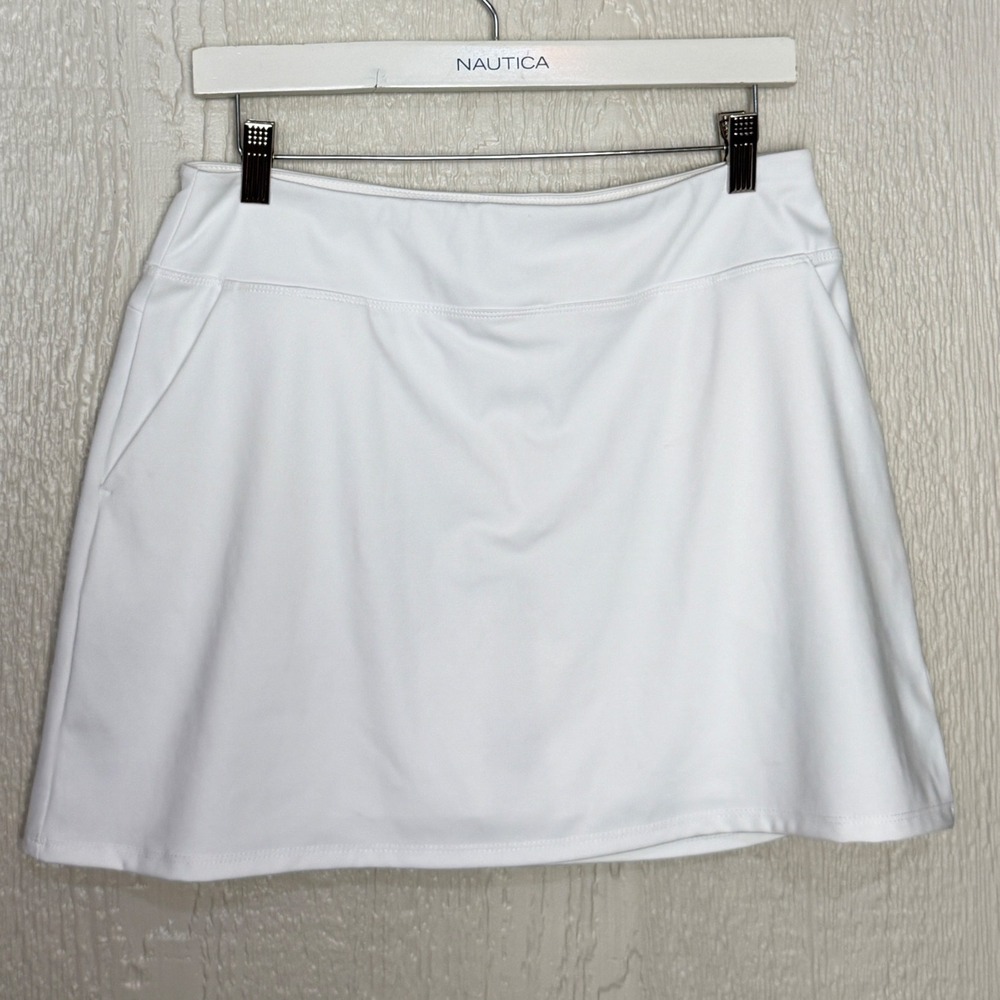 Tommy Bahama Golf Skort White UPF 50 Moisture Wicking Active Skirt Womens Medium
